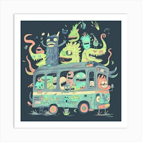 Monster Bus Art Print