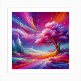 Colorful Tree Art Print