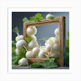 Radishes In A Frame 1 Art Print