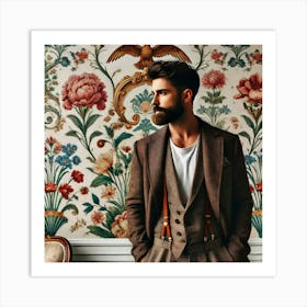 Bearded Man Art Print