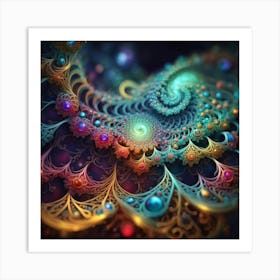 fractal lace Art Print