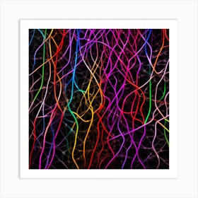 Colorful Wires 29 Art Print