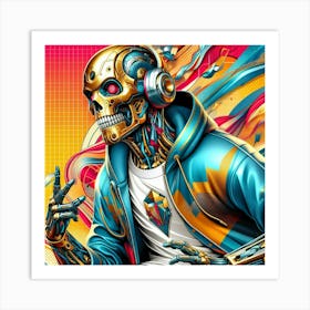 Sci-Fi Skeleton Art Print