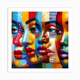 Women'S Faces Art Print