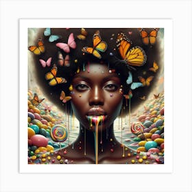 Butterflies and Candy Art Print