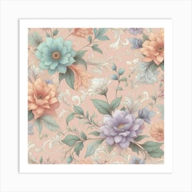 Floral Wallpaper 6 Art Print