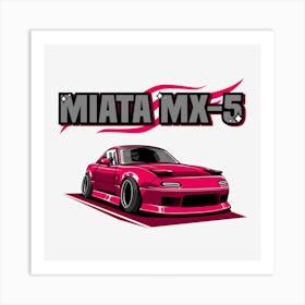 Mazda Mx-5 Pink Art Print