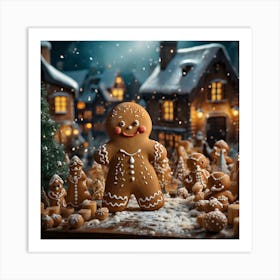 Christmas Gingerbread 2 Art Print