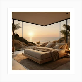 Bedroom At The Beach Art Print