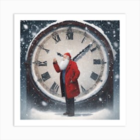 Santa Claus In The Snow Art Print