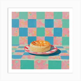 Pastel Tile English Tea Cake 2 Art Print