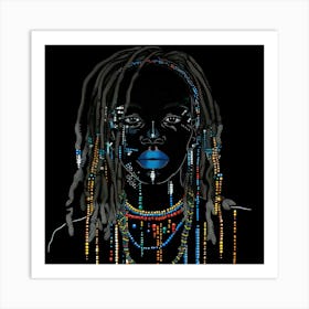 African Woman With Dreadlocks Art Print