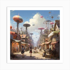 Futuristic City Art Print