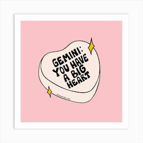 Gemini Conversation Heart Art Print