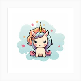 Cute Unicorn 639 Art Print