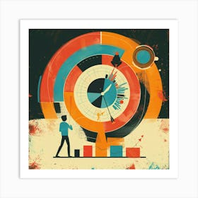 Man And A Clock Art Print