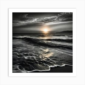 Sunset On The Beach 841 Art Print