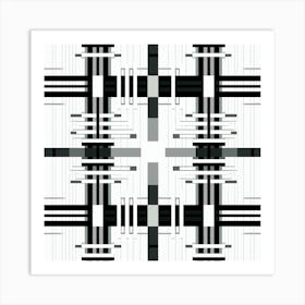 Abstract Pattern In Black And White Art Print