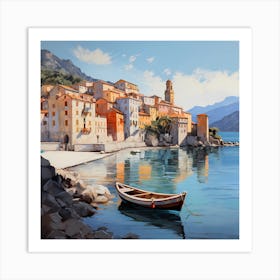 Italian Radiance: Coastal Canvas Art Print