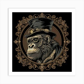 Steampunk Gorilla 27 Art Print
