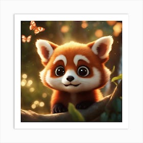 Red Panda 5 Art Print