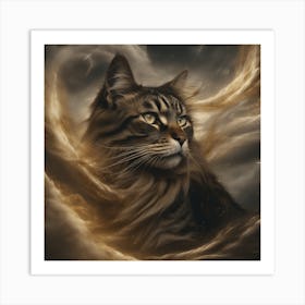 Cat In A Storm Art Print