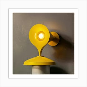 A Logo Of A Yellow Modern Lamp 4 Art Print