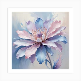 Oil Painting Abstract Of A Flower Art Print