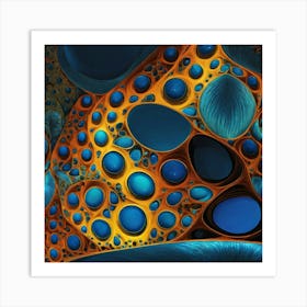 Underwater View Abstractfractal Patternbold Colours Bioluminescent By Jacob Lawrence And Fran 135876580 (2) Art Print