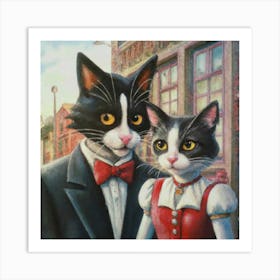 Couple Of Cats Art Print