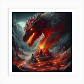 Lava Dragon Art Print