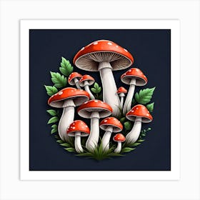 Mushroom Fungi Art Print