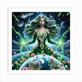 Green Goddess Art Print