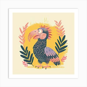 Charming Illustration Vulture 3 Art Print