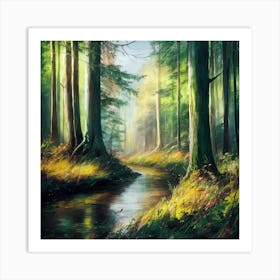 Forest Stream 1 Art Print