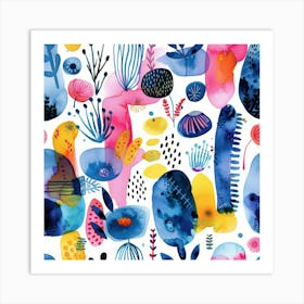 Watercolor Pattern Art Print