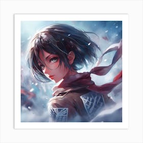 Attack on titan Mikasa Ackerman  Art Print