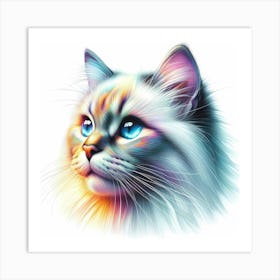 Creative Feline Cat Artwork 106 Art Print