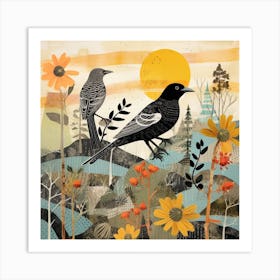Bird In Nature Cowbird 3 Art Print