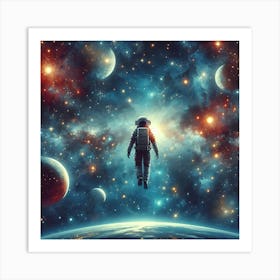 Space Astronaut Art Print