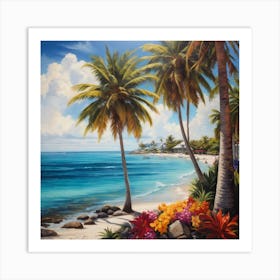 Tropical Beach 1 Art Print