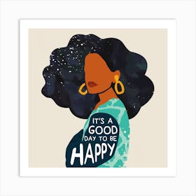 Be Happy Square Art Print