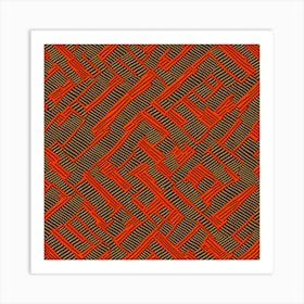 A Seamless Pattern Asymmetrical Zigzags And Jagged Lines, Herringbone inspired Pattern, 145 Art Print