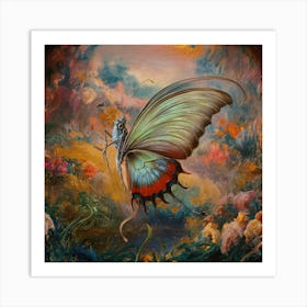 Classical Style Butterfly Painting III Art Print