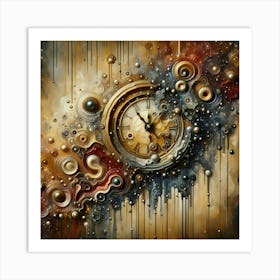 Clock Wallart Painting Art Print