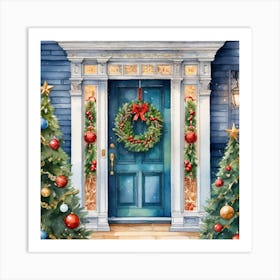 Christmas Door 188 Art Print