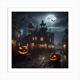 Halloween Night Stock Videos & Royalty-Free Footage Art Print