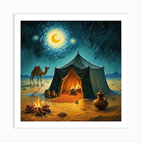 Bedouin Rain And Warmth Art Print