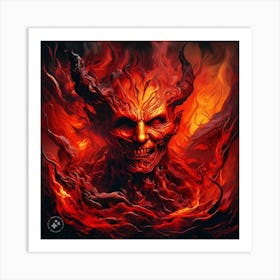 Symbol of Hell fire Art Print