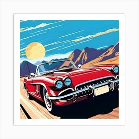 Vintage Corvette Art Print